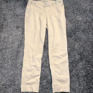 Cropped Khaki Chino Pants